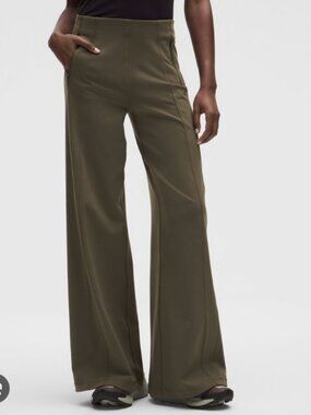 NWT Lululemon Define High-Rise Wide-Leg Pant Luon olive brown